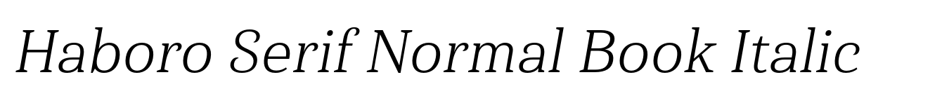 Haboro Serif Normal Book Italic image